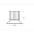 Recesso Instal 12X1w / 12X3w Teto LED Downlights